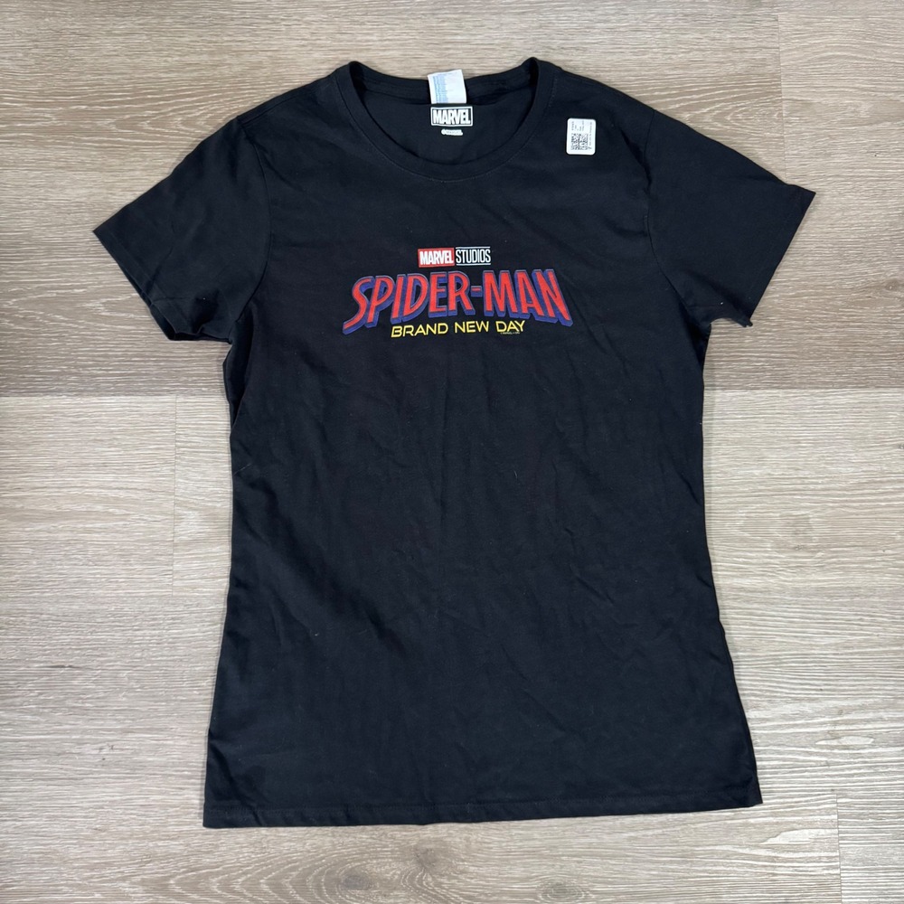 Marvel Port & Company T-Shirt Ladies M Black Spider-Man Brand New Day Graphic